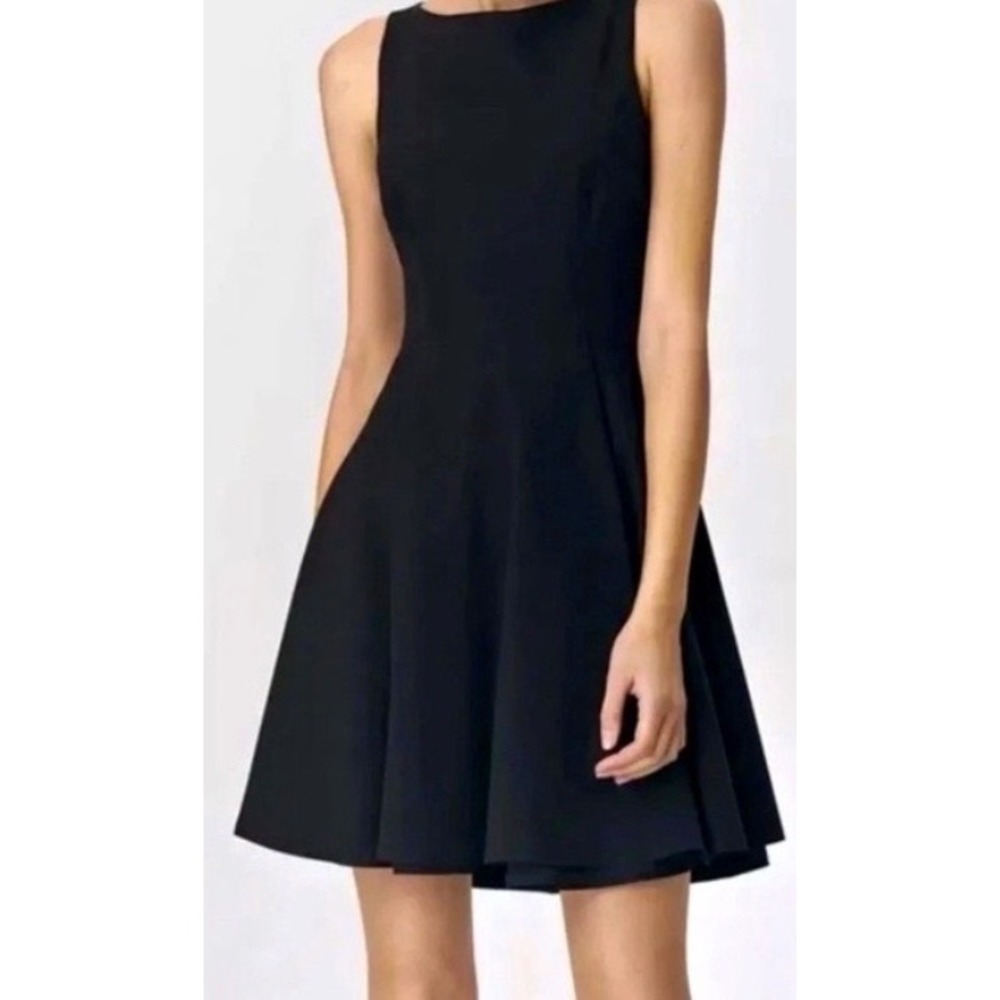 Spanx The Perfect A-Line Dress Black Sleeveless Ponte Fit Flare Mini Size 12/14